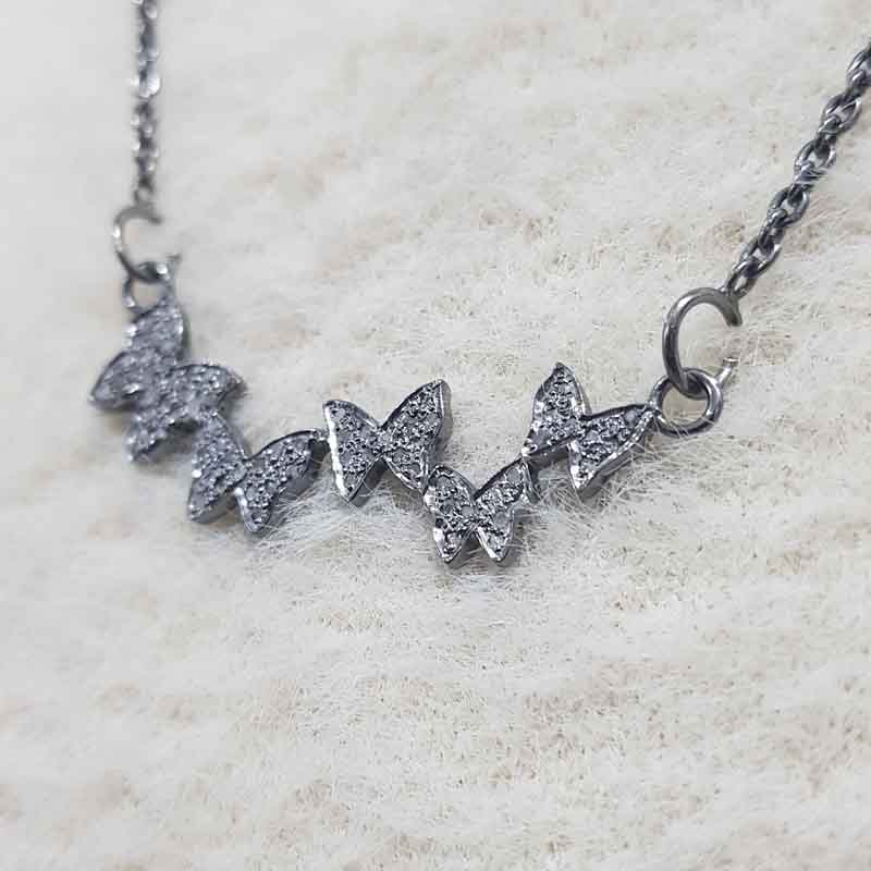 Beautiful Butterflies Pendant, Many Butterfly Necklace, Attractive Pendant, Silver Jewelry