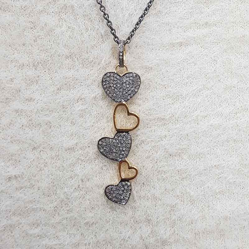 Good Looking Handmade Designer Heart Style Pendant, Endless Love Pendant, Silver Jewelry