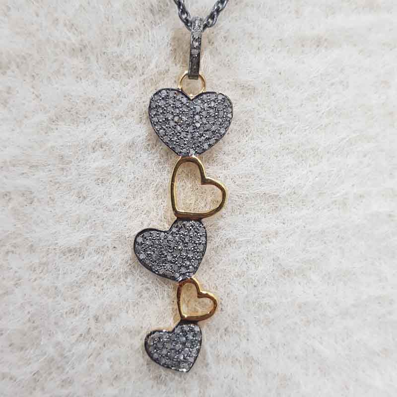 Good Looking Handmade Designer Heart Style Pendant, Endless Love Pendant, Silver Jewelry