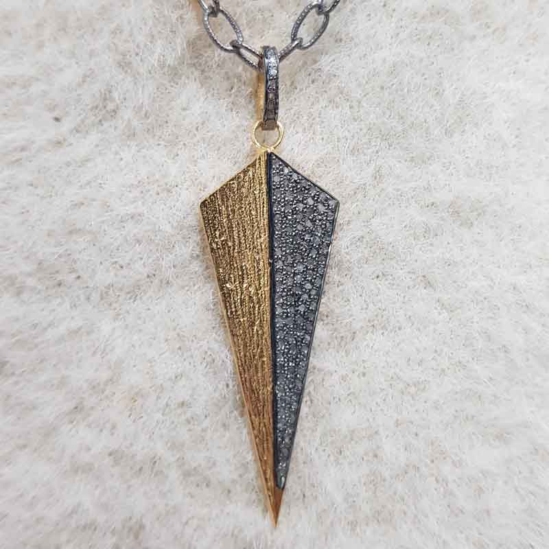 Handmade Arrowhead Designer Sterling Silver Pendant, Arrowhead Necklace, Silver Jewelry