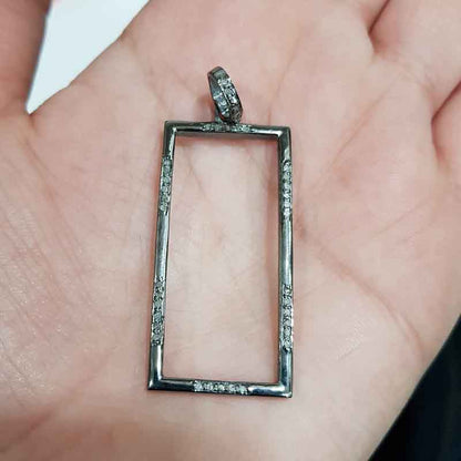 Natural Pave Diamond Super Stylish Silver Pendant, timeless Enchantment Pendant, Silver Jewelry