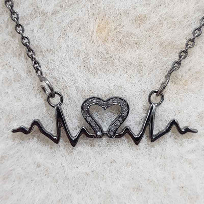 Elegant Designer Heart Pendant, Lover's Embrace Pendant Silver Jewelry, heart Necklace, Gift For Love