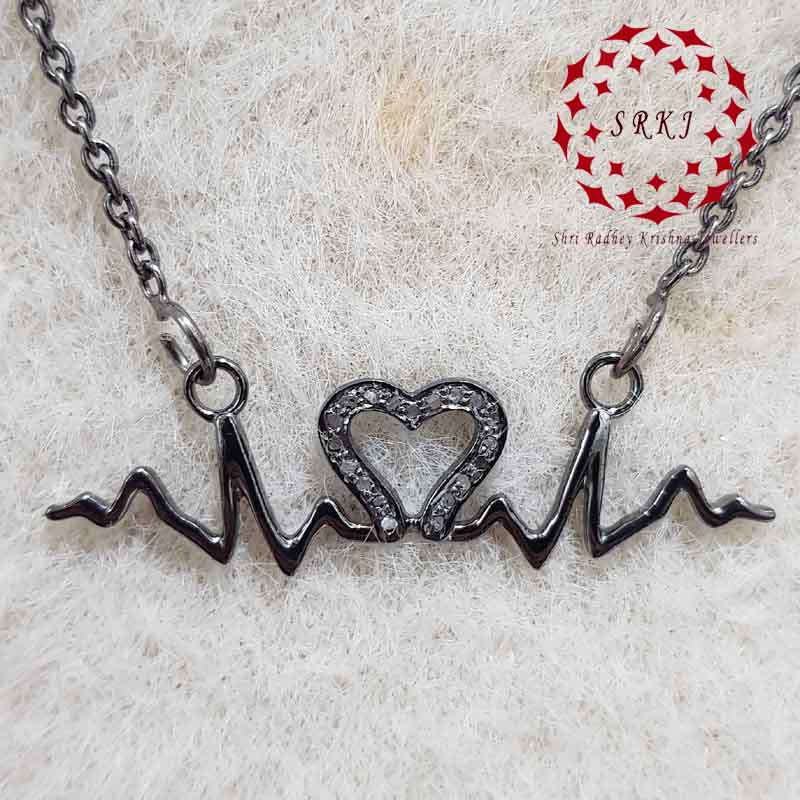 Elegant Designer Heart Pendant, Lover's Embrace Pendant Silver Jewelry, heart Necklace, Gift For Love