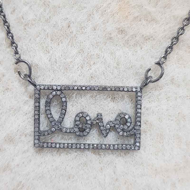 Love Word Pendant With Handmade Jewelry, Gift For Love, Anniversary Gift