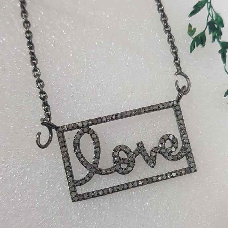 Love Word Pendant With Handmade Jewelry, Gift For Love, Anniversary Gift