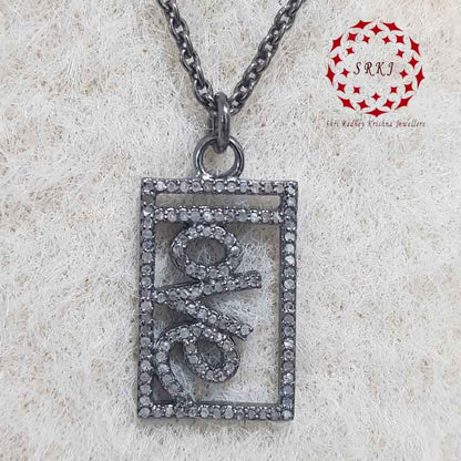 Antique Love Word Shape Handmade Designer Silver Pendant, Wedding Gift, Couple Gift