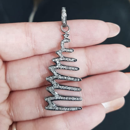 Classic Zigzag Fancy Designer pendant, Unique Stylish Necklace, Gift For Someone, Silver Jewelry