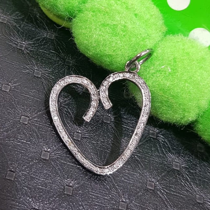 New Style Heart Pendant With Pave Layer, Handmade heart Jewelry, gift For special One