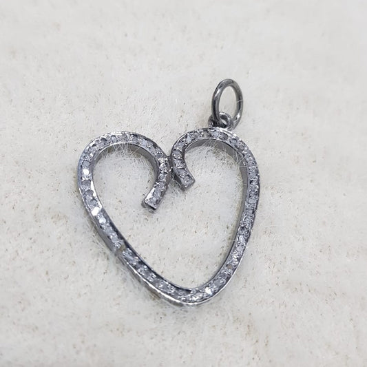 New Style Heart Pendant With Pave Layer, Handmade heart Jewelry, gift For special One