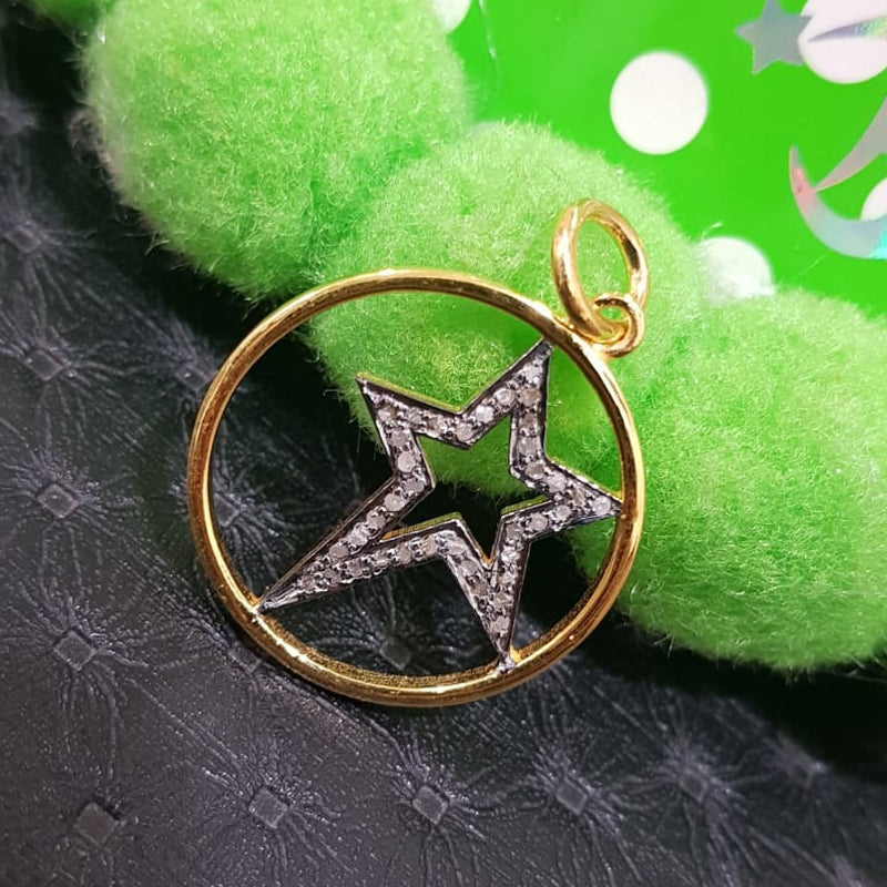 Unique Designer 925 Sterling Silver Handmade Star Pendant With pave Layer, Gift For Lovers, Wedding Gift