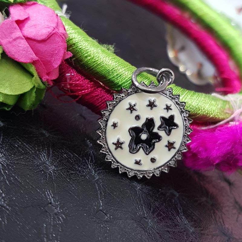 A Trendy Star Pendant, Sterling Silver Handmade Beautiful Round Pendant With Pave Diamond, Gift For Love