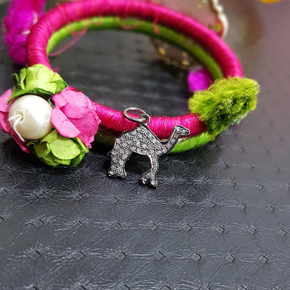 Beautiful Designed Handmade Fancy Camel Shape Charm With Pave Diamond, Silver Jewelry