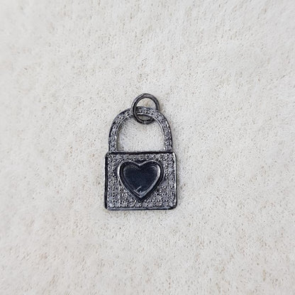 Eternal Love Lock Pendant, Beautiful Designed 925 Sterling Silver Handmade Lock Shape Pendant With Heart, Gift For Love