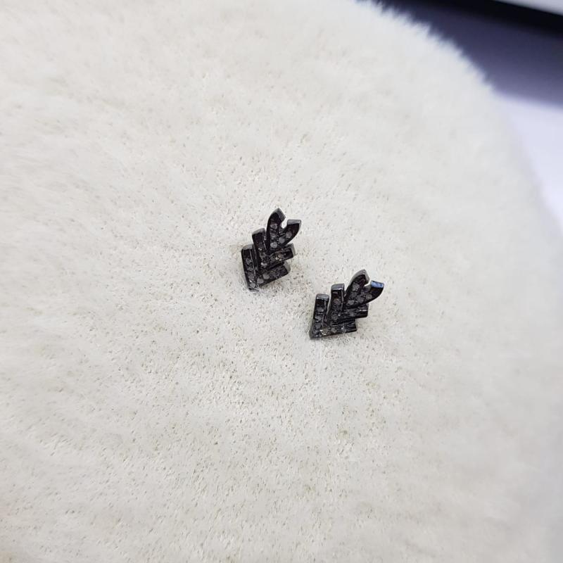 Minimalist Studs With Pave Diamond, Gift For Girl, Birthday Gift, Fancy Studs