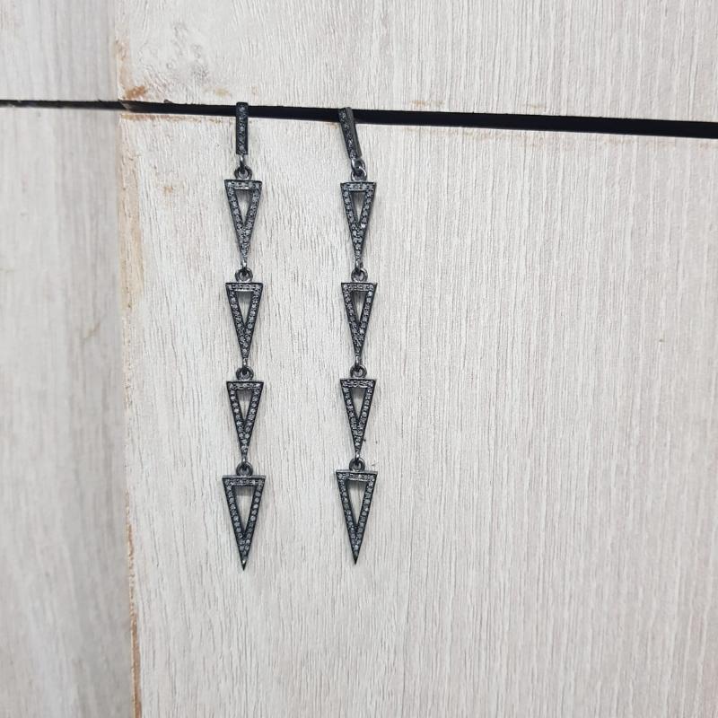 Long Hanging Earrings, Shiny Style Earring, Silver Jewelry, Gift For Loved One