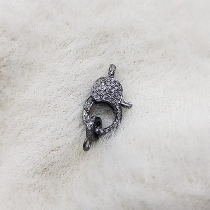 Antique Finish Designer Pave Diamond Handmade Designer Lobster, Silver Jewelry