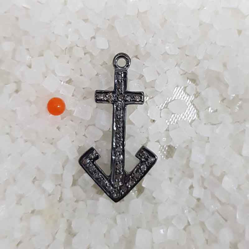 Small Ship Anchor Charm, Minimalist Charm, Silver Jewelry