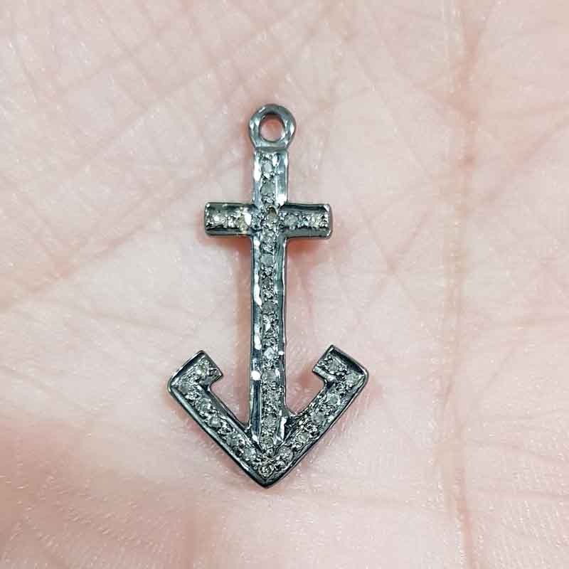 Small Ship Anchor Charm, Minimalist Charm, Silver Jewelry