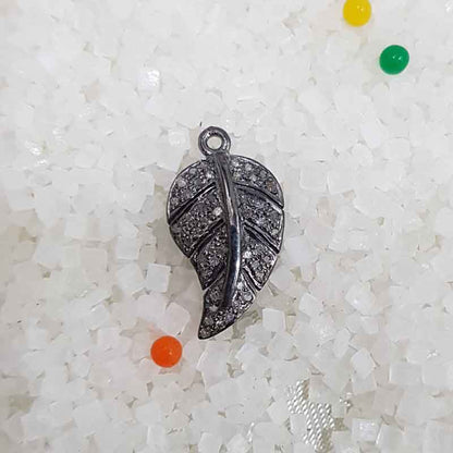 925 Sterling Silver Small Leaf Charm, Leaf Charm, Silver Jewelry