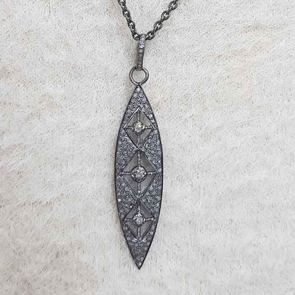 Antique Finish Designer Arrowhead Pendant, Silver Jewelry, Promise Gift