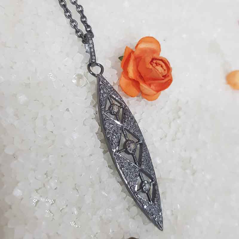 Antique Finish Designer Arrowhead Pendant, Silver Jewelry, Promise Gift